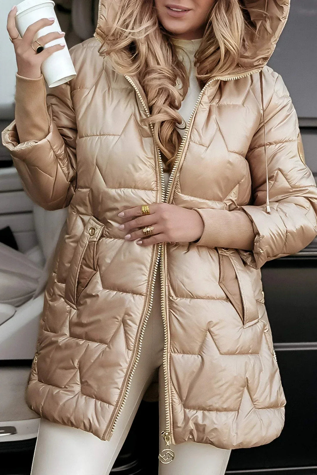 Savrani™ | Elegant Winter Coat with Hood and Padding