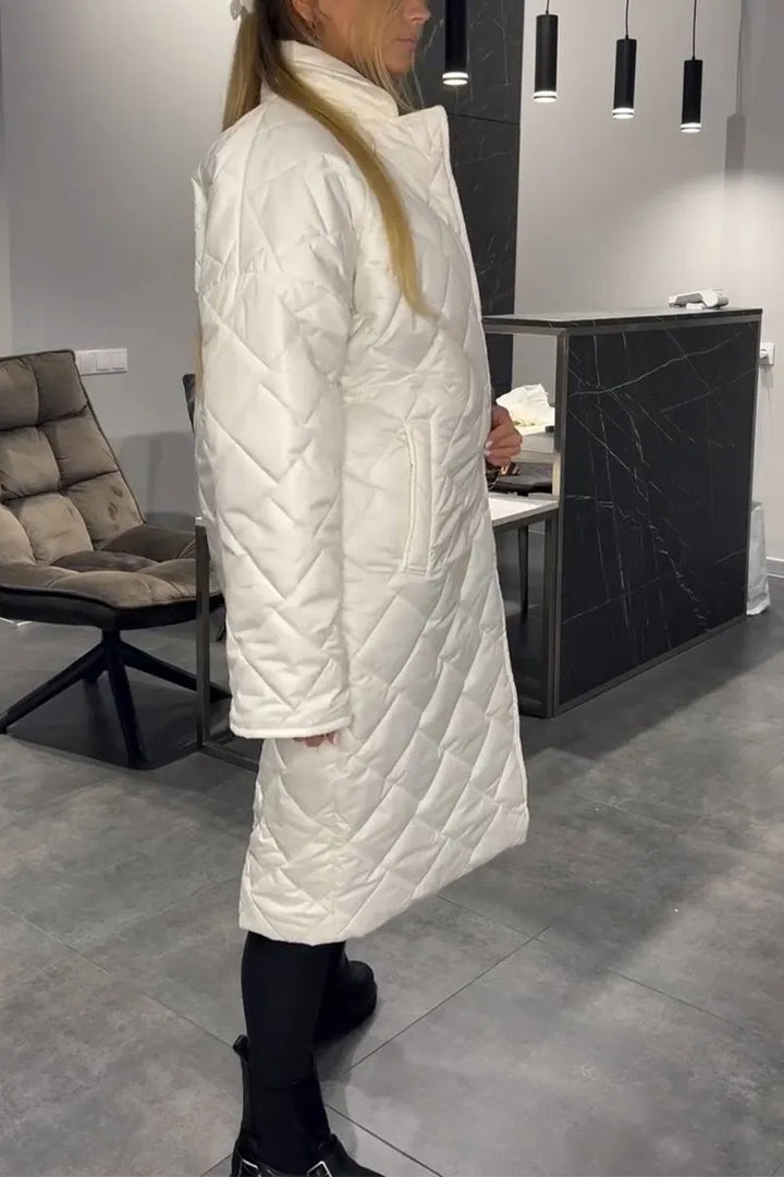 Mika™ – Reversible Coat with Quilting and Leopard Lining