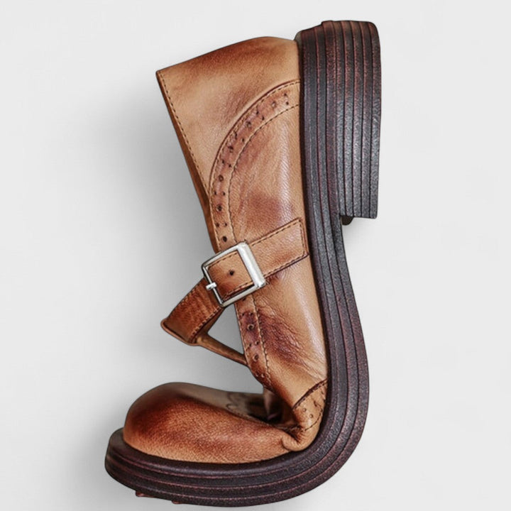Elisa - Elegance and Comfort Leather Heels