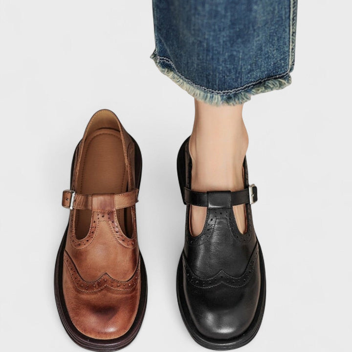 Elisa - Elegance and Comfort Leather Heels