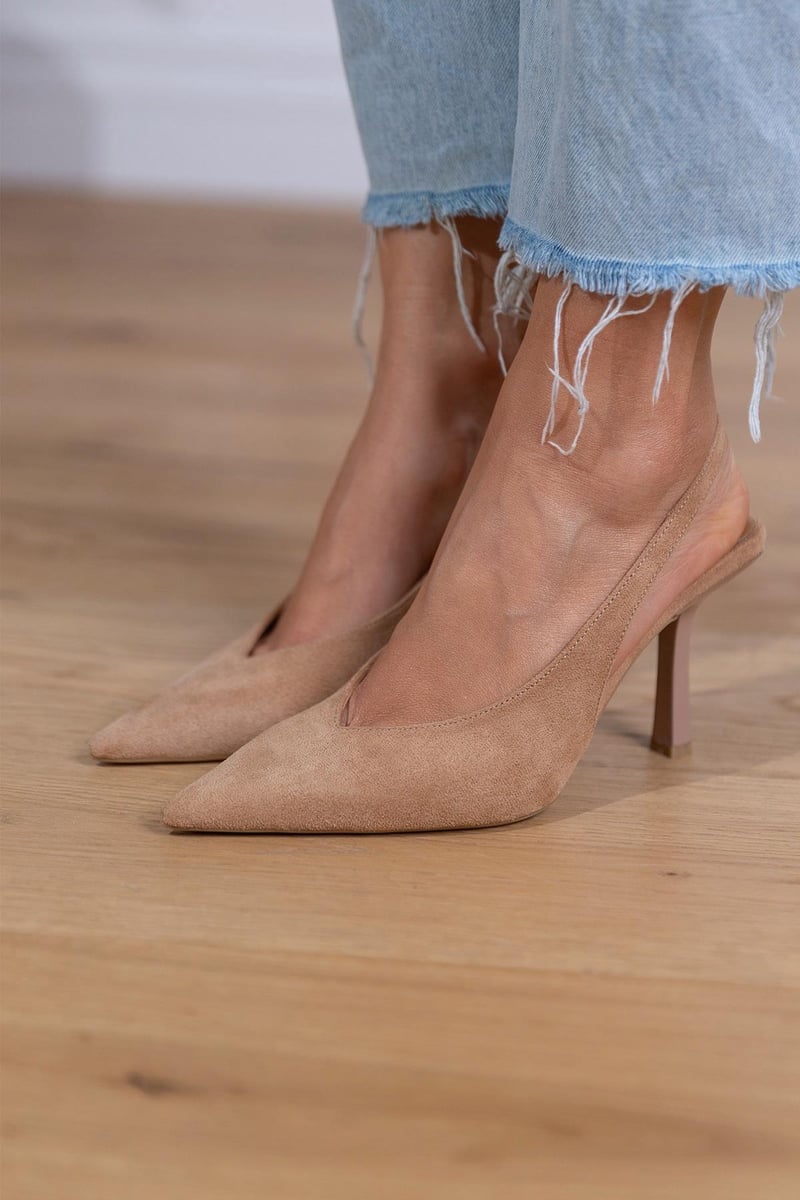Northline Studio | Suede Slingback Heels